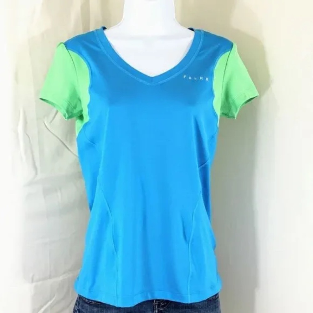 Falke Ergonomic Women Sport System Activity Top Compression Mesh Reflective Sz S